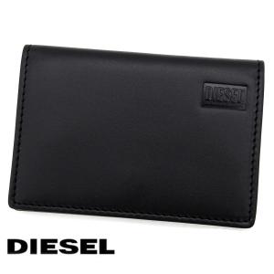 DIESEL ディーゼル X09671 PR227 H9795 BI-FOLD CARD HOLDER カードケース カードホルダー ブラック×オレンジ 新品 箱付｜sekine