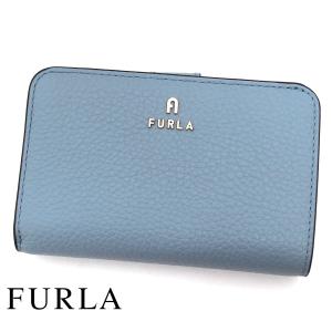 FURLA フルラ WP00314 HSF000 2495S CAMELIA カメリア コンパクトウォレット  小銭入れ付 二つ折り財布 ミディアム財布 セレスティアルブルー CELESTTIAL｜sekine