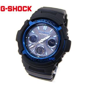 CASIO　G-SHOCK AWG-M100A-1AJF カシオ　腕時計　デジアナ ソーラー電波 ブラック×メタリックブルー｜sekine