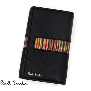 PaulSmith　ポールスミス M1A 6950X AMUWEX 79　メンズ　6連キーケース　レザー　ブラック　マルチストライプ｜sekine