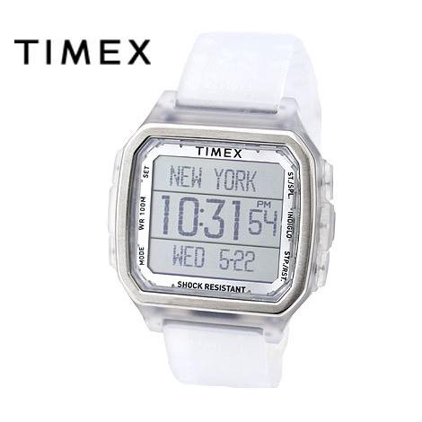 TIMEX タイメックス TW2U56300 腕時計 コマンドアーバン デジタル クリア スケルトン...