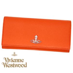 VivienneWestwood　ヴィヴィアンウエストウッド 51120005 SAFF F401 SAFFIANO　小銭入れ付　長財布　ORANGE　オレンジ｜sekine