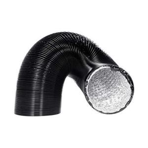 OOPPEN ダクトホース 伸縮ホース 蛇腹ダクト 換気 排気用 収納型フレキシブルダクト アルミホース 防水 [メーカー (ブラック 125mm*2