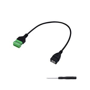SinLoon USB 2.0 Aネジ留め式端子台コネクタUSB 2.0 Aメスプラグ5ピン/ウェイメスボルトネジシールド端子プラガブルタイプアダプタ