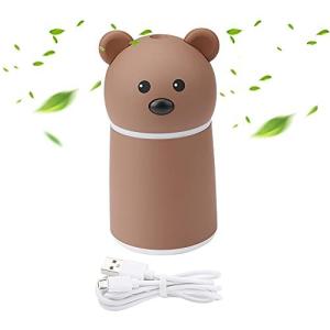 zerotop熊加湿器 卓上加湿器 空気清浄 USB式 乾燥防止 380ML 雰囲気ライト付き 創意加湿器 静音 小型 オフィス 家