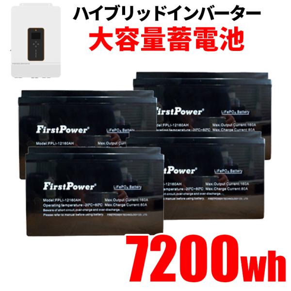 ハイブリッドインバータ用 家庭用蓄電池 セット 7200wh 150Ah×4 SEKIYA