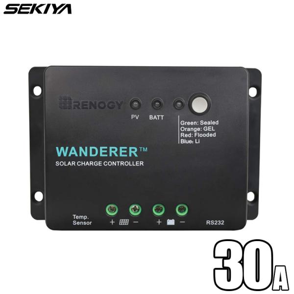 PWM ソーラー チャージコントローラー 30A 2V/24V兼用 WANDERER 4段階 バッテ...