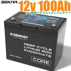 リン酸鉄リチウムイオンバッテリー Core 12V 100AH 1356Wh 5000回寿命 安全 バッテリー lifepo4 ディープサイクル BMS保護 SEKIYA｜sekiyaeco