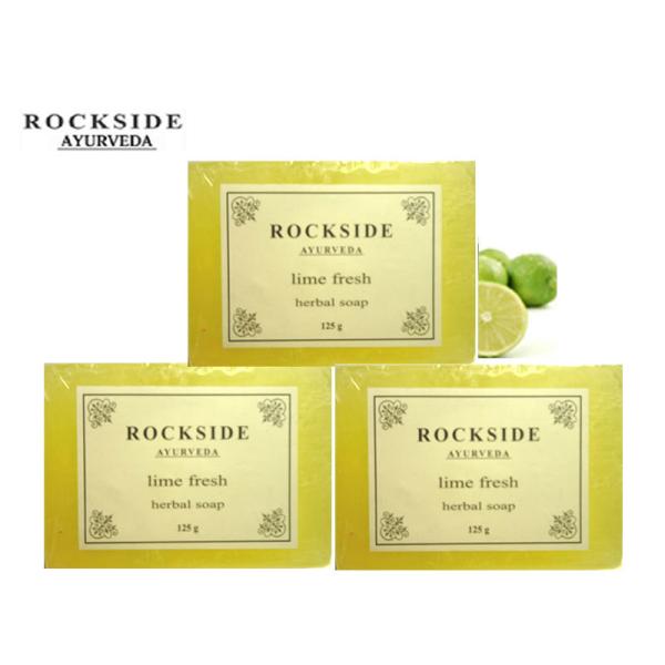 ROCKSIDE AYURVEDA LIME FRESH SOAP 125g*3set ロックサイド...