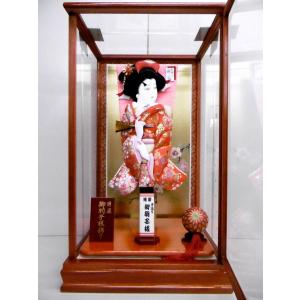 ケース入り羽子板飾り☆ 彩 振袖 木目込み羽子板