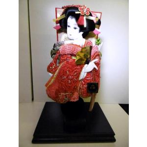 羽子板立飾り 正絹 総絞り 金彩 11号 (横幅23cm・奥...