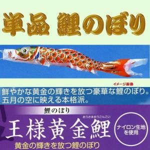 単品こいのぼり☆ナイロンゴールド(金入り)鯉☆オレンジ80cm