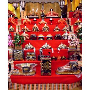 40号 間口120cm 七段・三段兼用 スチール製 ひな壇 （虹） 雛人形用