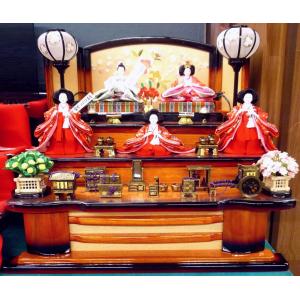 ひな人形☆二段五人飾り H2−19x2☆横幅58*奥行35*高さ