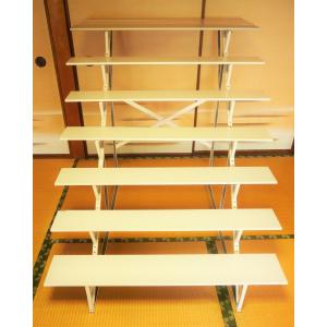 お雛様ひな段　7段3段兼用スチール　段々おり毛せんセット Amazon.co.jp: 45号 間口135cm 七段・三段兼用 スチール製 ひな壇 （虹