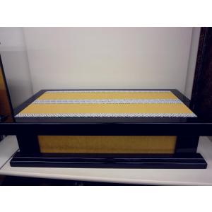 端午の節句☆飾り台単品☆８０ｃｍ 組み立て式黒塗コンパクト畳台 (横幅８０*奥行４５*高さ１９cm)☆五月人形用の飾り台ですが自由な発想でお使い下さい｜sekku83