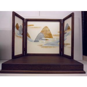 端午の節句☆飾り台単品☆30号 組み立て式黒塗り畳台 嵐山(横幅90