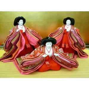 ひな人形3人官女単品☆小〜中の小サイズ☆q3c302 芥子 2101