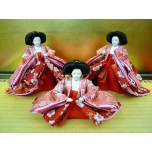 ひな人形3人官女単品☆小〜中の小サイズ☆q3c302 芥子 2101