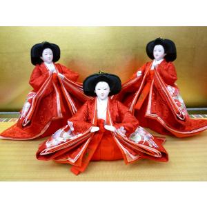 ひな人形3人官女単品☆小〜中の小サイズ☆q3c302 芥子 2101