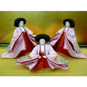 ひな人形3人官女単品☆小〜中の小サイズ☆q3c302 芥子 2101