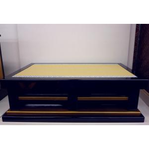 ひなまつり☆飾り台単品☆80cm 組み立て式黒塗コンパクト畳台