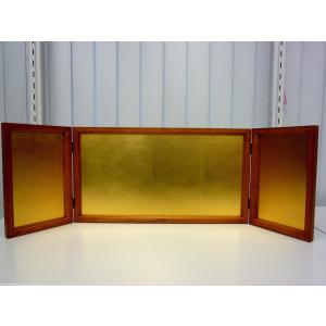 ひな人形用☆六曲屏風単品☆18号新箔押し二重ヘリ付(高さ54cm/両袖幅