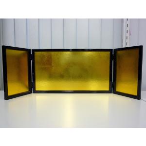 ひな人形用☆六曲屏風単品☆18号新箔押し二重ヘリ付(高さ54cm/両袖幅