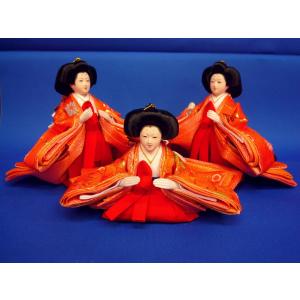 3段 雛人形セット ひな人形　三人官女　雛道具 Amazon | 雛人形 桐二段飾 豆親王五人飾 三人官女セット ひな人形