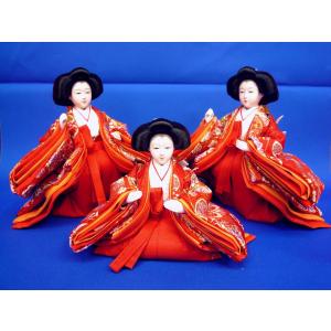 ひな人形3人官女単品☆小〜中の小サイズ☆q3c302 芥子 2101