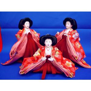 ひな人形3人官女単品☆豆〜極小サイズ☆q3c111 113 柏木(小道具