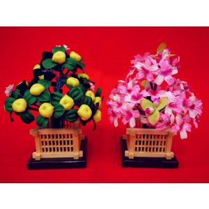 雛まつり☆御花単品☆桜橘醍醐自然木8号(高さ13cm)☆京都御所に