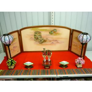 ひな人形☆二段五人飾り H2−19x2☆横幅58*奥行35*高さ