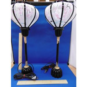 雛まつり☆ぼんぼり単品☆木製絹張雪洞コードレス京菊灯ピンク桜13号