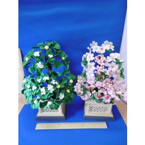 雛まつり☆ぼんぼり単品☆木製絹張雪洞コードレス京菊灯ピンク桜13号