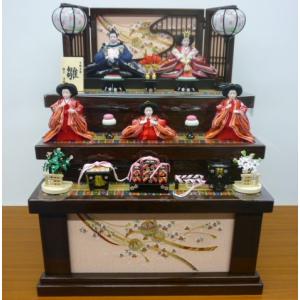 雛人形 桐台 三段飾り 豆親王 五人飾り ひな人形 ひな祭り 雛祭り 雛