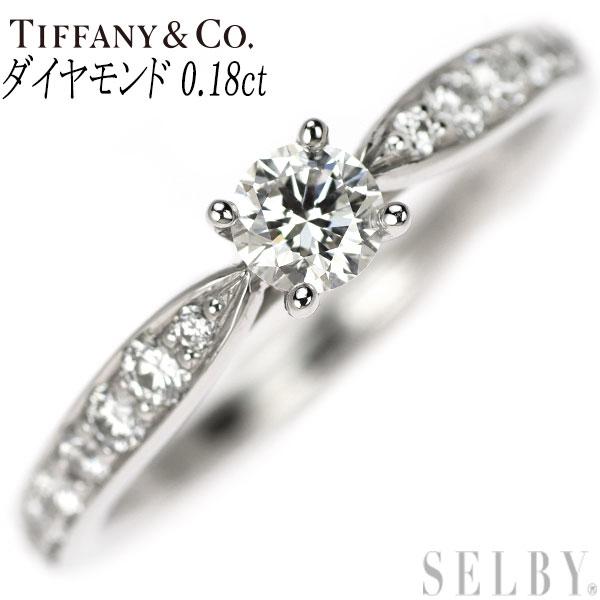 ティファニー Pt950 ダイヤモンド リング 0.18ct ハーモニー ハーフサークル 出品2週目...