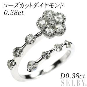 Pt999 ダイヤモンド リング 0.30ct フラワー 形状記憶 出品4週目 SELBY  