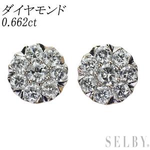 K18PG ダイヤモンド ピアス 0.662ct フラワー 出品4週目 SELBY : SELBY  