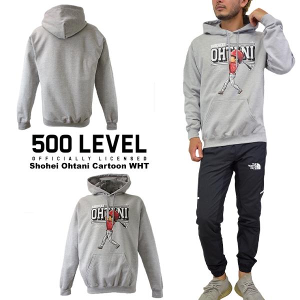500 LEVEL 500レベル プルオーバーフーディ「Shohei Ohtani Cartoon ...