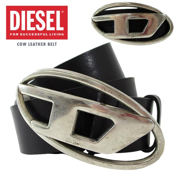 DIESEL ディーゼル カウレザーベルト 牛革ベルト LEATHER 本革 メンズベルト レディー...