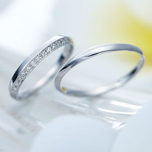 結婚指輪 マリッジリング ペアリング ホワイトゴールド K10 安い 指輪 40代  50代 ストレ...