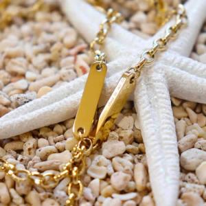 ペアアンクレット 刻印 カップル お揃い 40代 50代