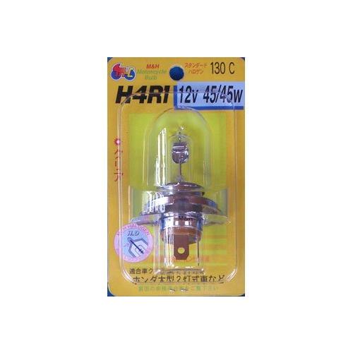 M&amp;Hマツシマ ハロゲンバルブ 12V45/45W クリアー H4R1 130 ライト