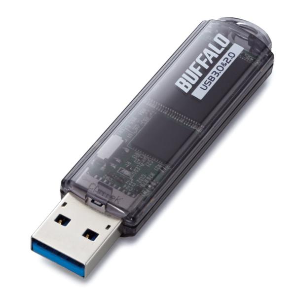 バッファロー BUFFALO USB3.0対応 USBメモリ スタンダード 64GB ブラック RU...