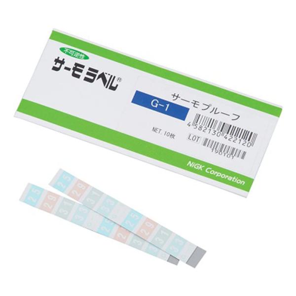 日油技研工業 サーモラベル(R)サーモプルーフ (不可逆性) 10枚入 G-1 /1-5619-01