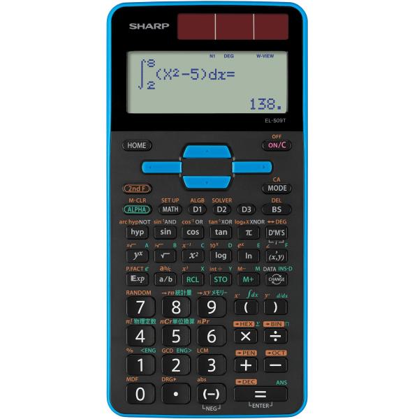 シャープ 関数電卓 ピタゴラス スタンダードモデル EL-509T-AX(ブルー)