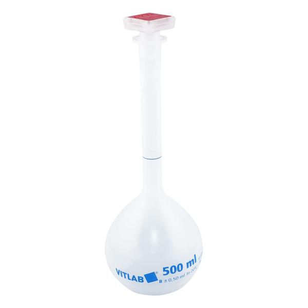VITLAB PP製メスフラスコNSシリーズ クラスB 500mL