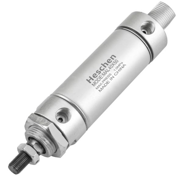 Heschen 空気圧スリムエアシリンダー mal 40-50 PT1/4 ポート 40mm ボア ...