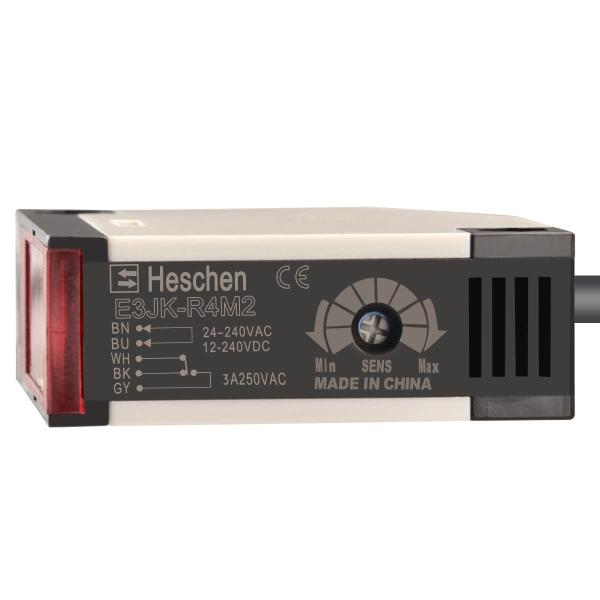 Heschen 光電スイッチ E3JK-R4M2 24-240 VAC/12-240 VDC フィー...